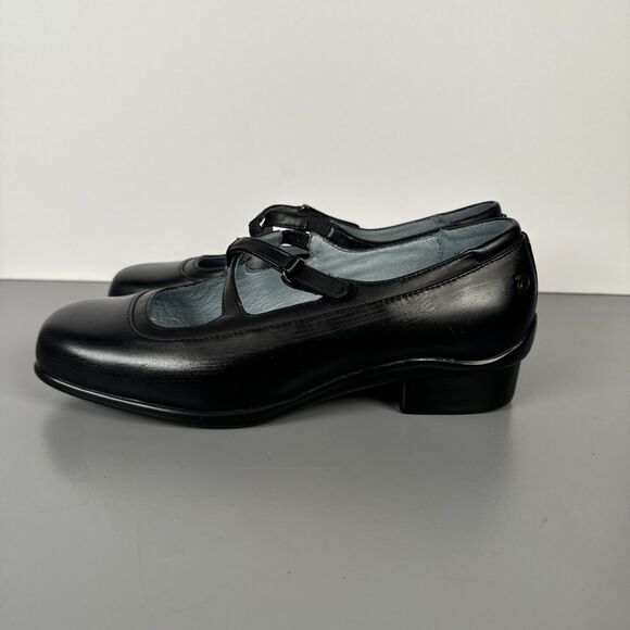 Aravon‎ Evelyn WOE03BK Black Leather Mary Jane Shoes Size 6.5 EE - Picture 4 of 12